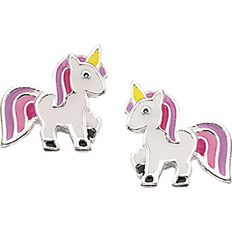 Scrouples Smykker Scrouples Unicorn Stud Earrings - Silver/Mulicolour