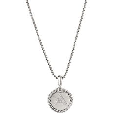 David Yurman Women Charms & Pendants David Yurman Initial Charm - Silver/Diamonds