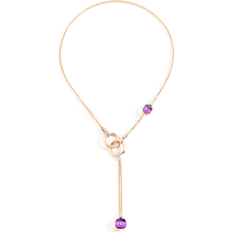 Pomellato Nudo Lariat Necklace - Rose Gold/Amethyst/Diamonds