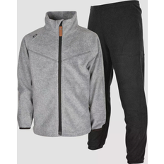 Jenter Fleeceklær Lindberg Umeå Fleece Set - Grey Melange/Black (28603301)