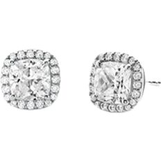 Michael Kors Pavé Stud Earrings - Silver/Transparent