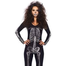 Skelette Kostüme & Verkleidungen Leg Avenue X-Ray Skeleton Catsuit with Zipper Costume