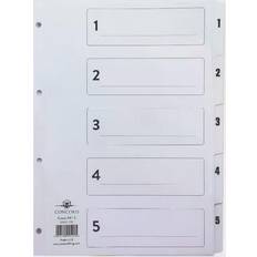 Concord Classic Index 1-5 Mylar-reinforced Punched 4 Holes 150gsm A4