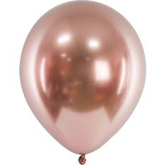 PartyDeco Blanke Rosaguld Balloner 10 stk