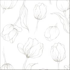 Cooee Design Paper Napkins Tulipa 16x16cm White 18pcs