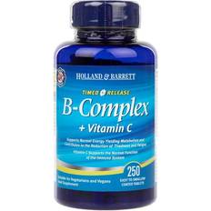Vitaminer & Kosttilskud Holland & Barrett Vitamin B Complex plus Vitamin C Time Release 250 tabletter