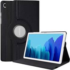 TechSolz (Black) 360 Degree Rotating Smart PU Leather Stand Case Cover For Samsung T500 T505 Galaxy Tab A7 10.4