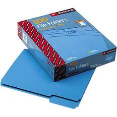 File Folders, 1/3 Cut Top Tab, Letter, Blue, 100/Box