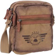 Greenburry Umhängetasche Damen Herren Canvas khaki oliv AVIATOR 5904