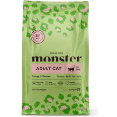 Monster Katter Husdjur Monster Cat Grain Free Adult Turkey & Chicken 400