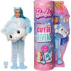 Barbie cutie reveal snowflake Barbie Cutie Reveal Husky Plush Costume Doll with Pet Color Change Snowflake Sparkle