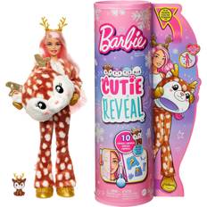 Mattel Barbie Cutie Reveal Deer Plush Doll with 10 Surprises