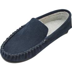 Berber Berber Fleece Lined Suede Moccasins - Naval