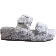 Skechers Sandalen Skechers Cozy Wedge Hausschuhe Pantoffeln Sandale - Grau