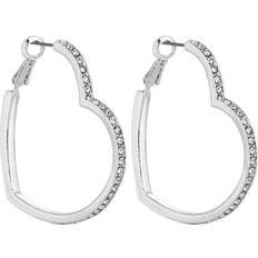 Lipsy Lipsy Colour Crystal Heart Hoop Earrings