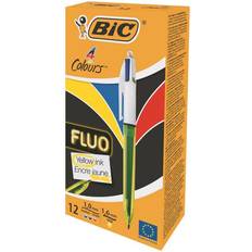 Gul Kuglepenne BIC 4 Colours Fluo Multi Kuglepen