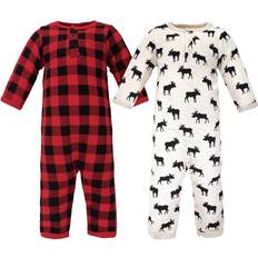 Long Sleeves Playsuits Children's Clothing Hudson Baby 2-Pack Moose Quilted Long Sleeve Coveralls