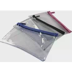 Pencil Case Helix Clear Pencil Case 200x125mm Assorted (12 Pack)