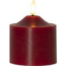 Red Candles & Accessories FLAMME LED-Blockljus 9,5cm Röd LED Candle