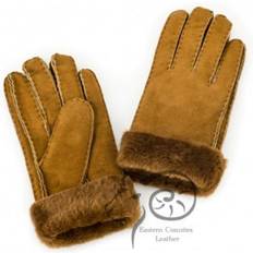 Sheepskin gloves Eastern Counties Leather Womens/Ladies Cuffed Sheepskin Gloves (Coffee)