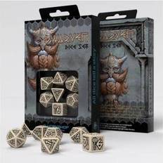 Q Workshop Dwarven Dice Set Beige/Black (7)