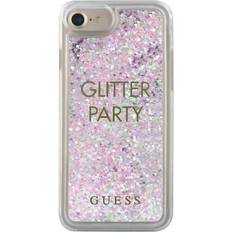 Guess GUHCP7GLUQPU iPhone 6/7/8 SE 2020 purpurinis purpurinis kietas dėklas Liquid Glitter Party