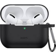 Airpods pro silikone cover ESR Bounce Serie AirPods Pro Silikone Cover med Karabinhage Sort