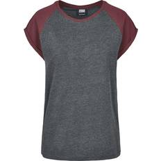 Camuflaje - Mujer Tops Camiseta de Urban Classics Raglan - Gris Marengo/Newro