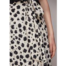 Slit Skirts Whistles Women's Brushed Dalmatian Wrap Skirt Black/White