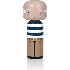 Schwarz Dekofiguren Lucie Kaas Pablo Kokeshi Doll in Black/Blue/White Dekofigur