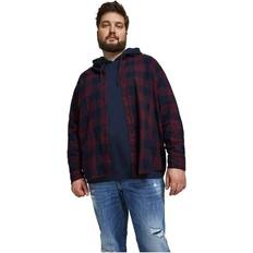 Tops Jack & Jones Kingsize Gingham Twill L/S Shirt Port Royale