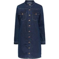 Pieces Perry L/S Denim Dress Denim