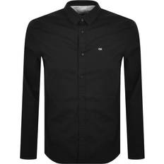 Calvin Klein Algodón Tops Calvin Klein Slim Poplin Stretch Shirt - Ck Black