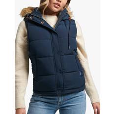 Azul Chalecos Superdry Everest Para Mujer - Noir