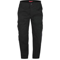 Duke Mens Robert-D555 Peached And Washed Cotton Cargo Trousers (54S) (Black)