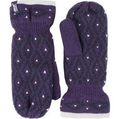 Purple Mittens Heat Holders Womens Ladies Fleece Lined Insulated Winter Thermal Mittens One