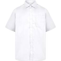 Absolute Apparel Kortärmad klassisk skjorta poplin för män