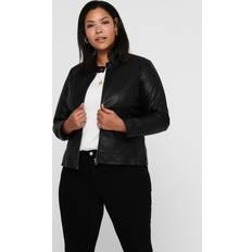 Carmakoma jakke Faux Leather Jacket - Sort