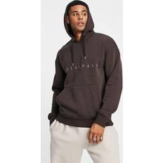 Jack & Jones Jack & Jones Originals – Chokladbrun huvtröja med broderad logga-Brun/a