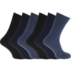Universal Textiles Mens 100% Cotton Ribbed Classic Socks (Pack Of 6) (UK Shoe 6-11, EUR 39-45) (Brown/Beige/Olive)