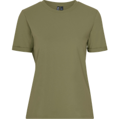 Pieces pieces Topp pcRia SS Fold Up Solid Tee