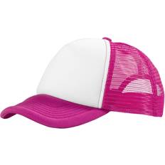 Bullet Bullet Trucker Panel Cap (One Size) (Pink/White)