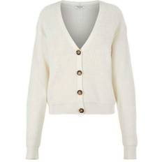 Karie Ls Knit Cardigan White Female