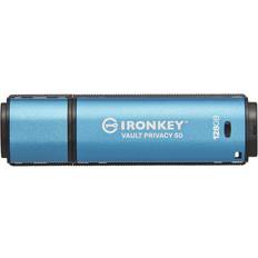 Kingston USB 3.0/3.1 (Gen 1) - USB Type-A USB Stik Kingston IronKey Vault Privacy 50 Encrypted USB 128GB