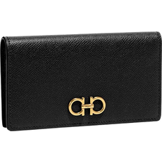 Ferragamo Gancini Leather Continental Wallet - Nero