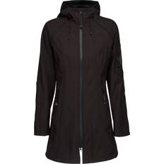 Damen - Elastan/Lycra/Spandex Regenjacken & Regenmäntel Ilse Jacobsen 3/4 Raincoat - Black