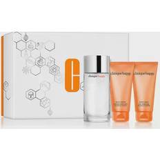 Clinique Unisex Gift Boxes Clinique Absolutely Happy Fragrance Set Parfum 100ml + Body Wah 75ml + Body Cream 75ml