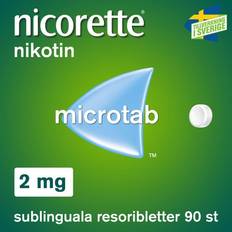 Nicorette Receptfria läkemedel Nicorette Microtab 2mg 90 st Tablett