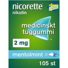 Nicorette mentolmint Nicorette Mentholmint 2mg 105 st Tuggummi