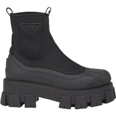 Prada Monolith Re-Nylon Gabardine Boots - Black